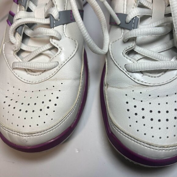 Adidas Sneakers Womens 6.5 White Purple Ambition II Lace Up Athletic Running - Picture 9 of 12